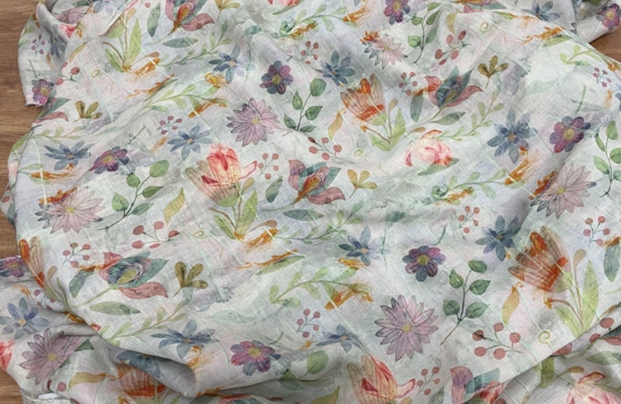 FANHUA - Digital Printing 42 Thread Count Ramie Fabric - 140cm wide by the Yard