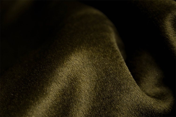 JUNLVS - ArmyGreen Double Faced Alpaca Wool Fabric - 150cm wide by the Yard