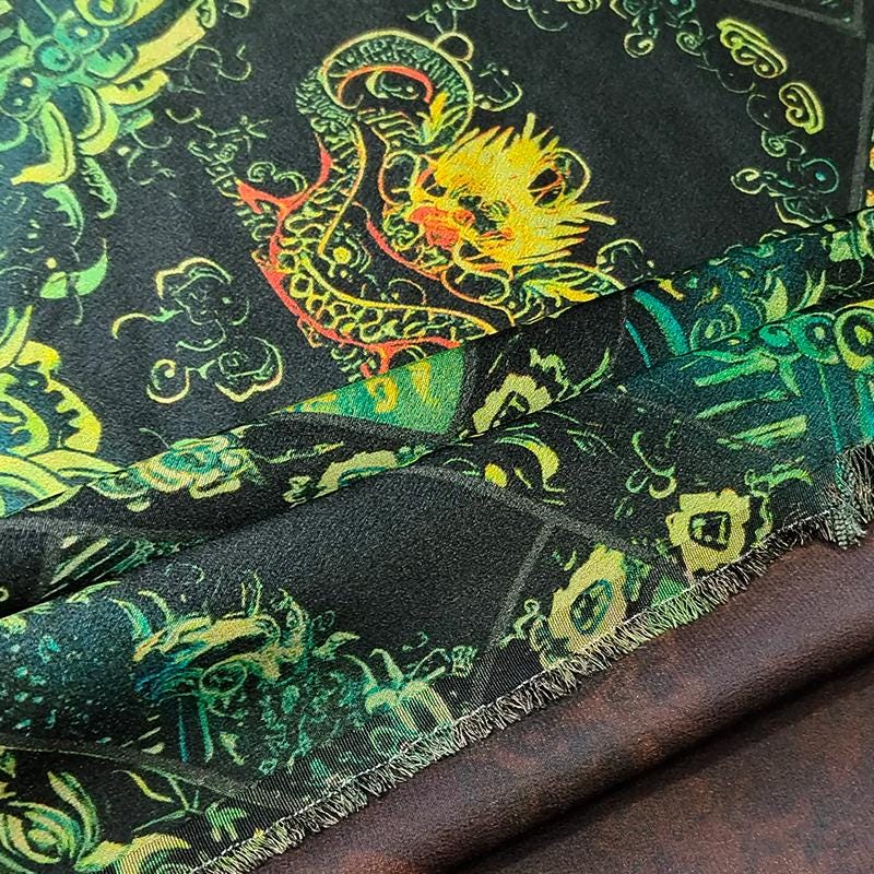 GUYLKA - Handmade 40 Momme Mud Silk Satin Fabric -112cm By the Yard