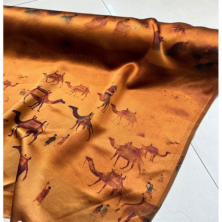 CFFLTY - Handmade 50 Momme PIZI Mud Silk Satin Fabric - 114cm by the Yard