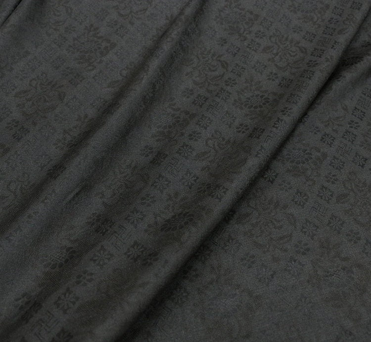 WANZIWEN - 19 Momme Handmade Jacquard Tussah Silk Mud Silk Fabric - 110cm by the Yard