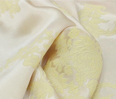 DOUKF - Handmade Embossed Guanle Crepe Jacquard Stretch Two-Tone Heterochromatic Silk Fabric - 138cm wide by the Yard