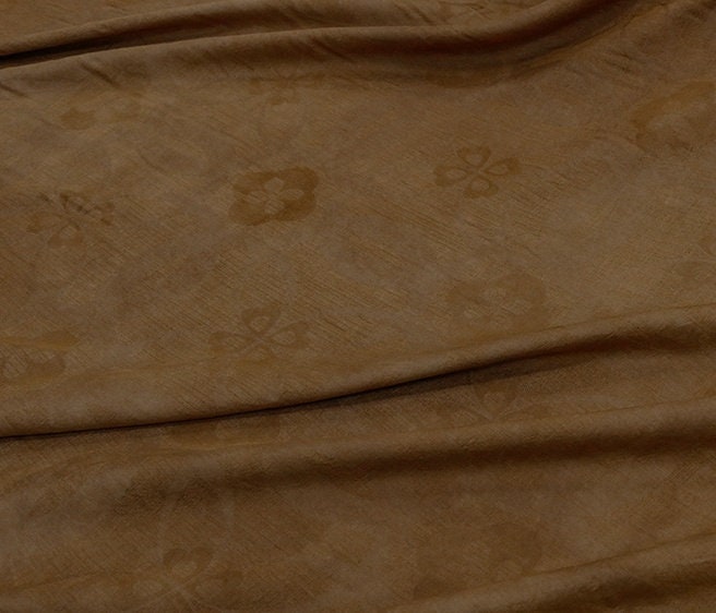RINGS - Jacquard Handmade Gambiered Ganton Tussah Silk Fabric - 130cm wide By the Yard