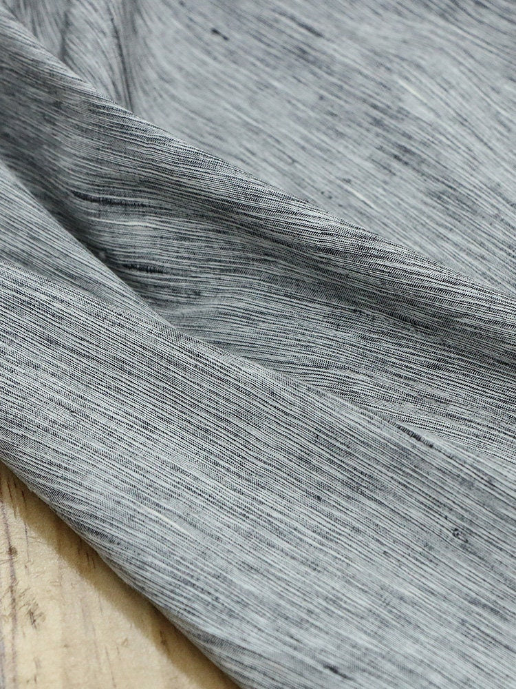 JILIBH -  Handmade Gambiered Ganton Tussah Mud Silk Fabric - 107cm wide by the Yard