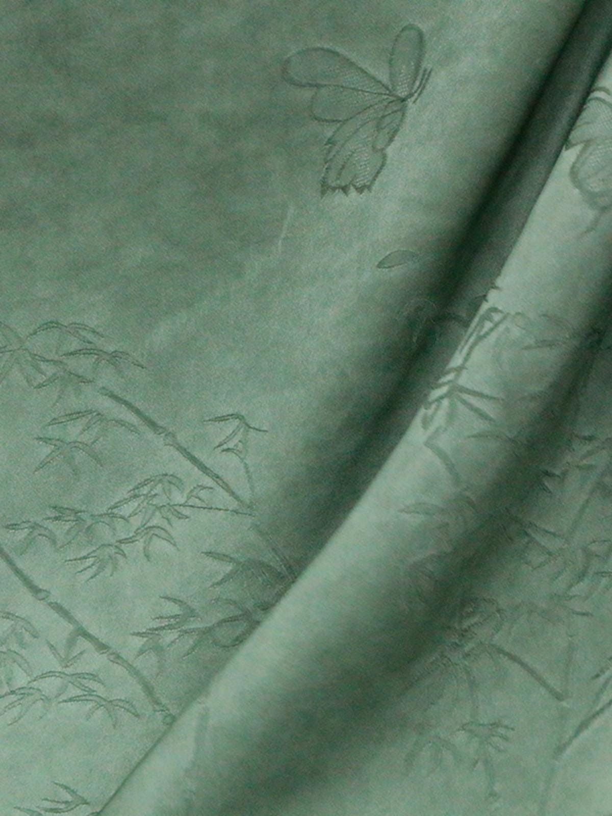 DAHUD - 25 Momme Handmade Vintage Style Dirty Dyed  Jacquard  Satin Silk Fabric - 130cm wide by the Yard