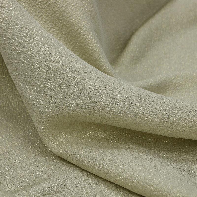 PAOCOU - Handmade Cashew flower Pattern Jacquard Natural Mulberry Silk Wool Plant Dyed Silk Wool Satin Fabric - 138cm by the Yard