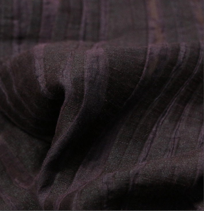 MEIZI - Handmade Mud Silk Special Cut Flower Silk Linen Fabric - 140cm wide by the Yard