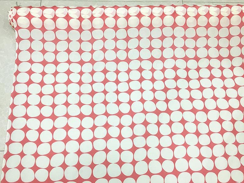 XLSMFY - 12 Momme Silk Cotton Big Dots Blended Fashion Fabric - 138cm wide by the Yard
