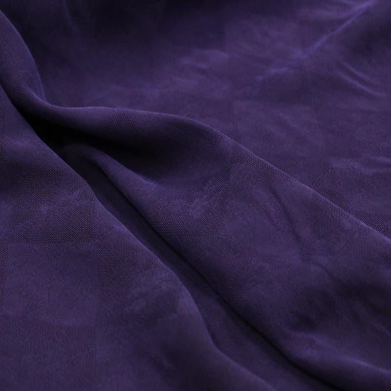 SANBOL - Handmade 21 Momme Purple Sangbo Satin Mulberry Silk Xiangyunsha Fabric - 115cm wide by the Yard