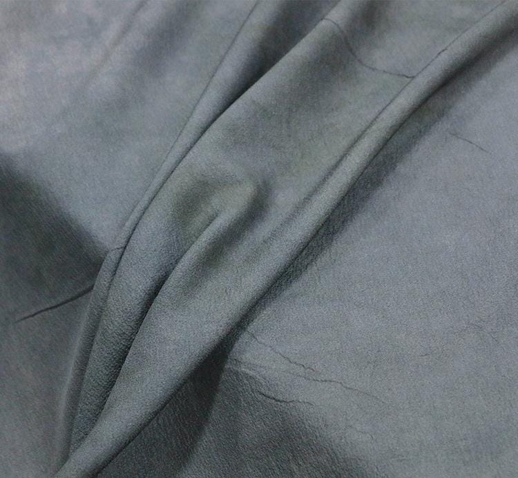 ZUSJIH - 16 Momme Eco Friendly Plant Dye Jacquard Tussah Silk Old Material Retro Color Fabric  - 93cm wide by the Yard