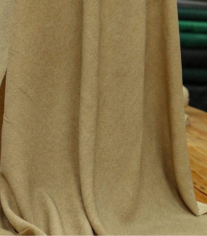 ZANGX -Hangmade Dirty Old Yellow Dirty Dyeing Distressed Artisanal Style Natural Tussah Silk Fabric - 85cm wide by the Yard