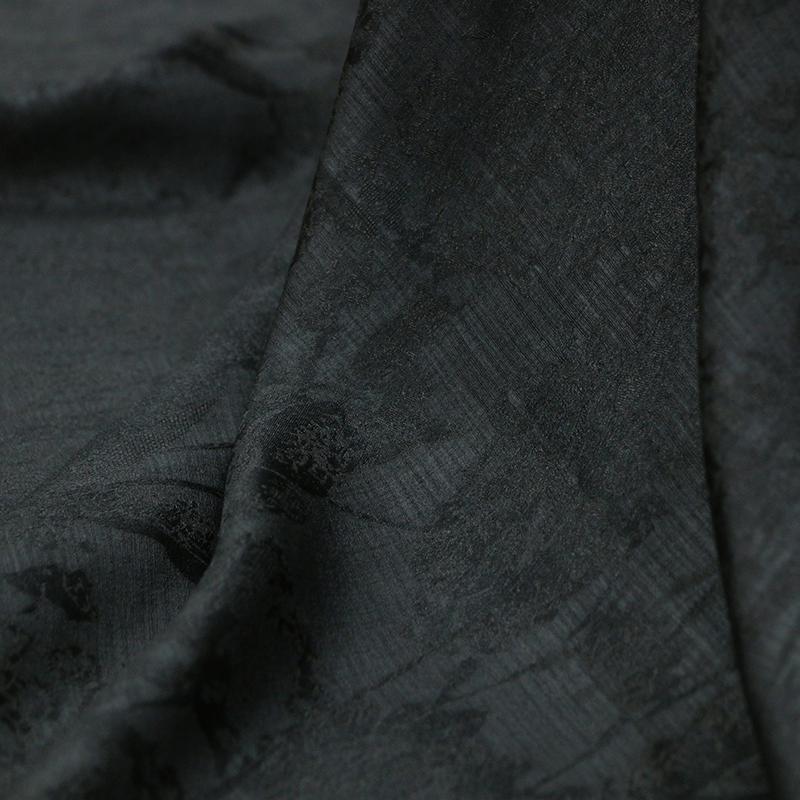 TRLKZC - Handmade 24 Momme Ancient Style Jacquard Natural Tussah Silk Mud Silk Satin Fabric - 130 cm By the Yard