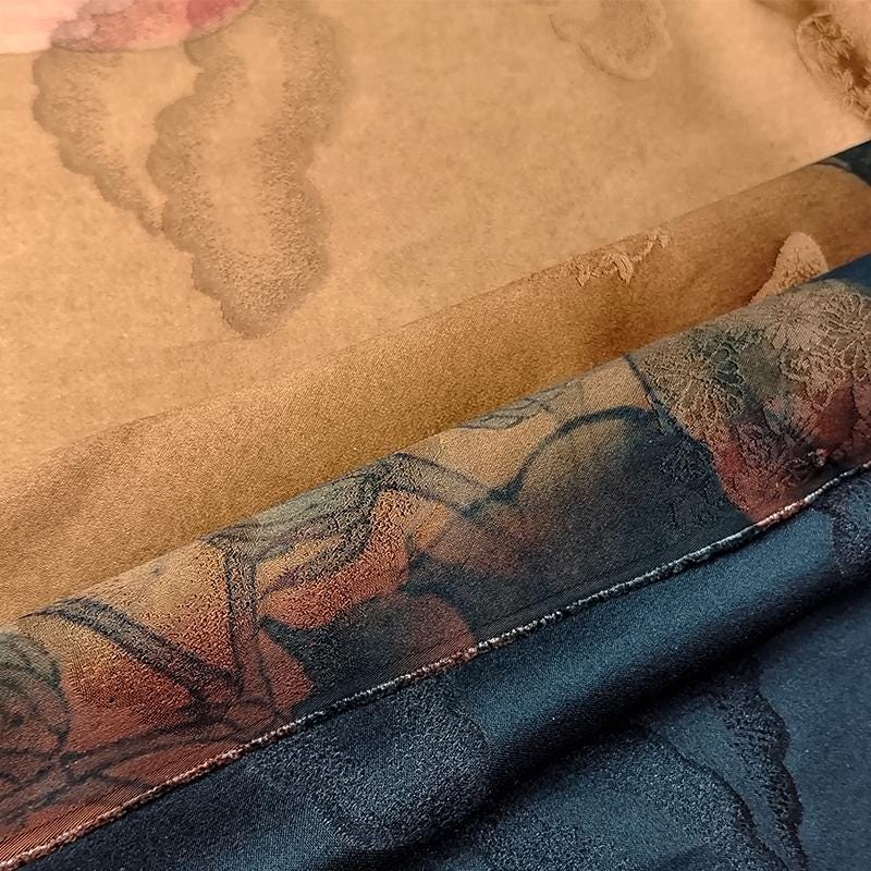 GUYGSE - Handmade 40 Momme Mud Silk Satin Fabric -112cm By the Yard
