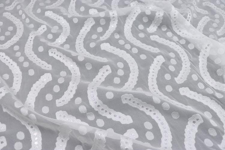 JFHSWH - 11 Momme Golden Thread Weave Silk Georgette Fabric - 112cm wide by the Yard
