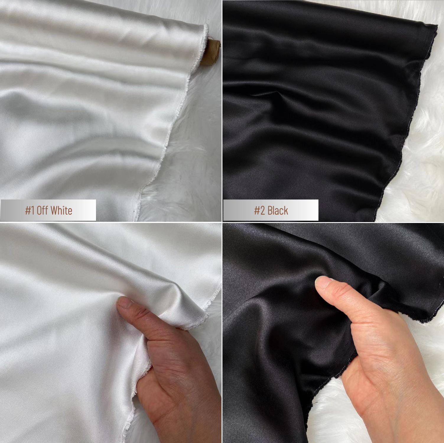 40 Momme Silk Charmeuse Fabric, 140cm Wide, 30 Colors, Luxury Mulberry Silk