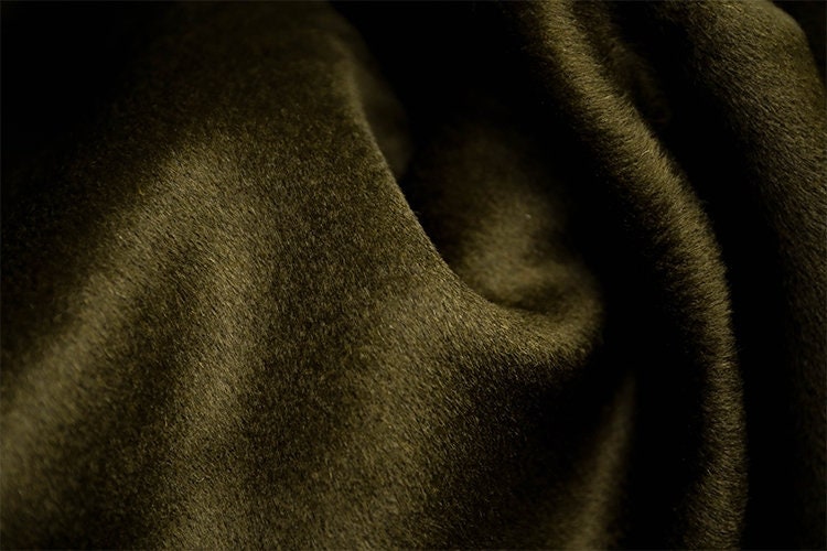 JUNLVS - ArmyGreen Double Faced Alpaca Wool Fabric - 150cm wide by the Yard