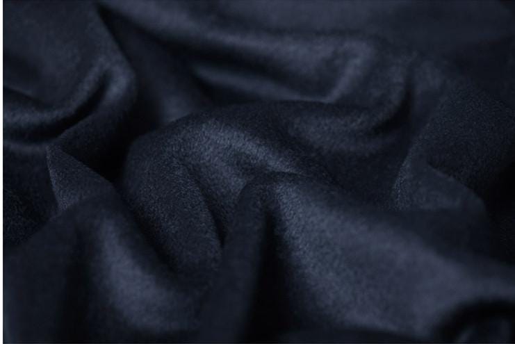 SHEHUA - Special Classic Navy Single-Sided 45% Cashmere Fabric - 150cm wide by the Yard