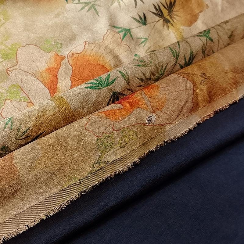 GUYJSN - Handmade 40 Momme Mud Silk Satin Fabric - 112cm by the Yard