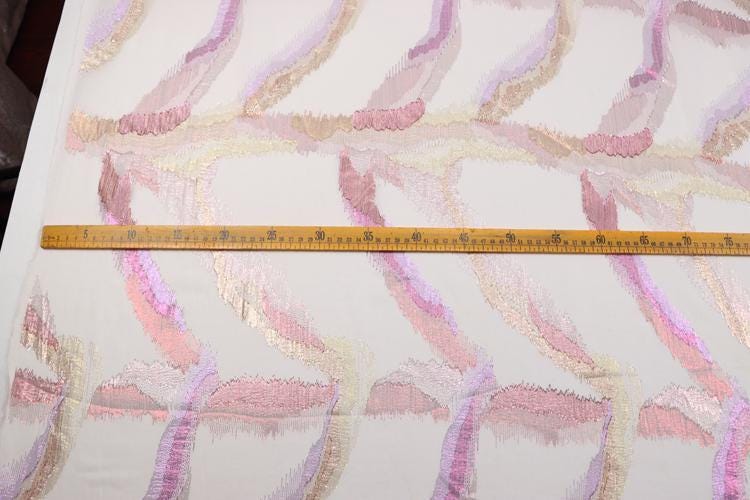 JFHCSL  - 10 Momme Golden Thread Weave Silk Georgette Fabric - 140cm wide by the Yard