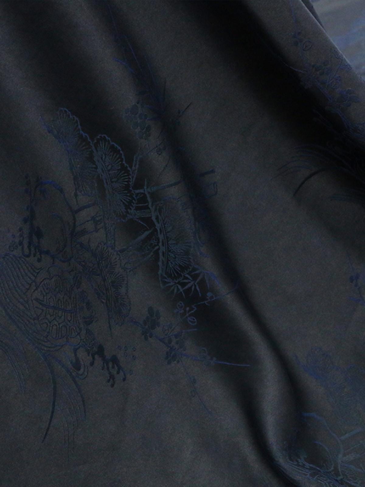 ZODWUL - 28 Momme Handmade Jacquard Mud Silk Satin Fabric - 130cm by the Yard