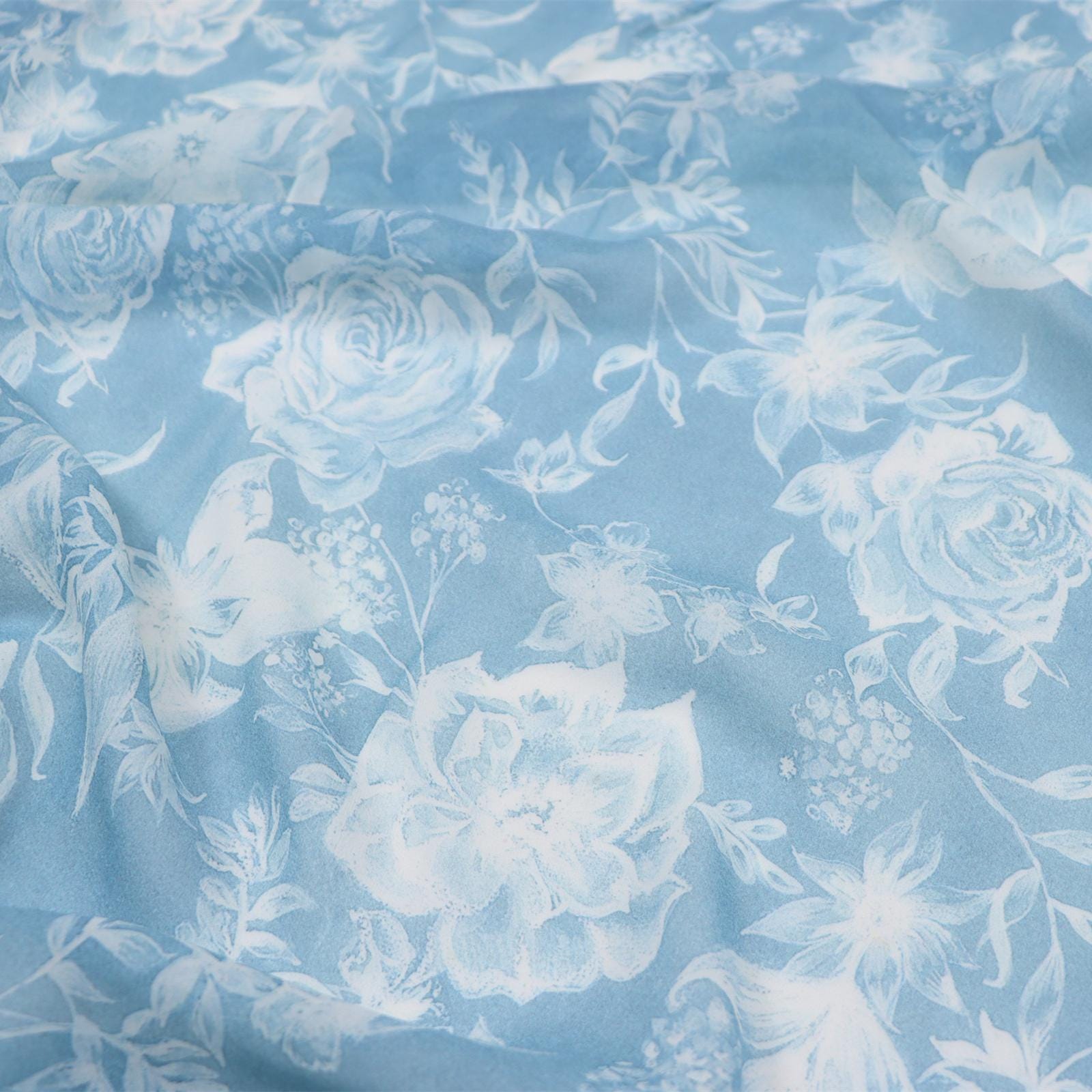 JFHLHD - 11 Momme Rose Floral Print Silk Georgette Fabric - 114cm wide by the Yard