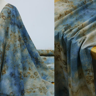 LZDDSG - 16 Momme Eco Friendly Plant Dye Mature Tussah Silk Texture Silk Fabric  - 70cm wide by the Yard