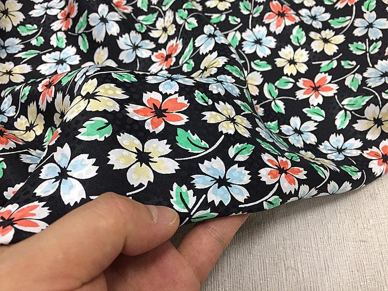 SNBHED - 17 momme Digital Print Sambo Silk Cotton Blend Satin Fabric - 137cm wide by the Yard