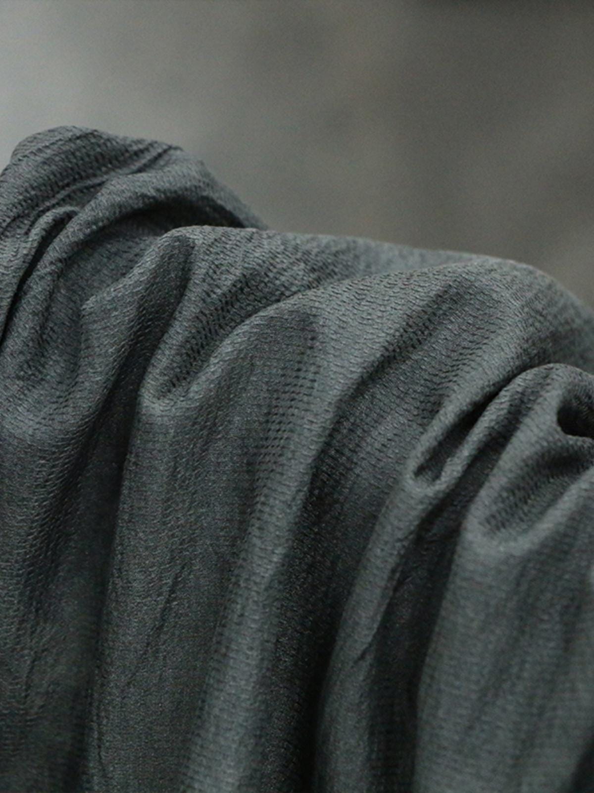 GUTONG - 16 Momme Eco Friendly Plant Dy Antique Bronze Natural Crinkle Tussah Silk Fabric  - 93cm wide by the Yard