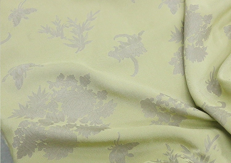 QIAHUI - Handmade Embossed Guanle Crepe Jacquard Stretch Two-Tone Heterochromatic Silk Fabric - 138cm wide by the Yard