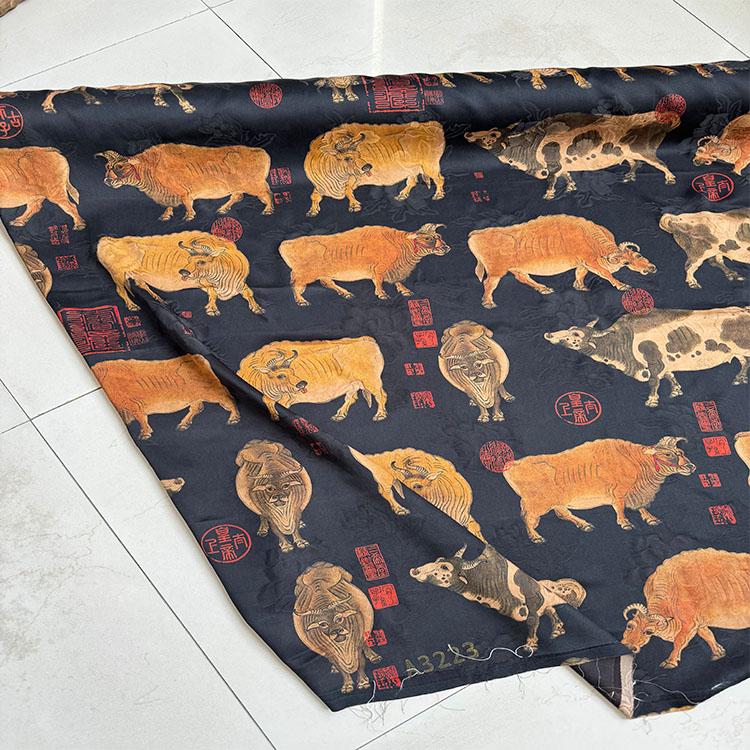 CFLYTH - Handmade 38 Momme Mud Silk Satin Fabric - 112cm By the Yard