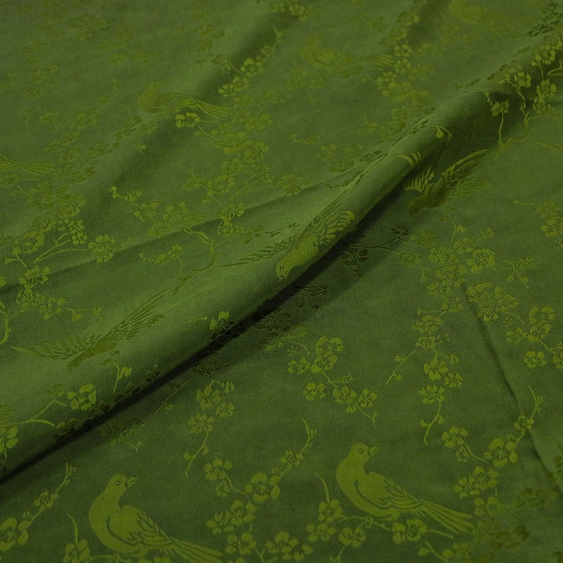 RUINI - Jacquard Handmade Plant Dye Mud Silk Fabric Silk Viscose Blend - 133cm wide by the Yard