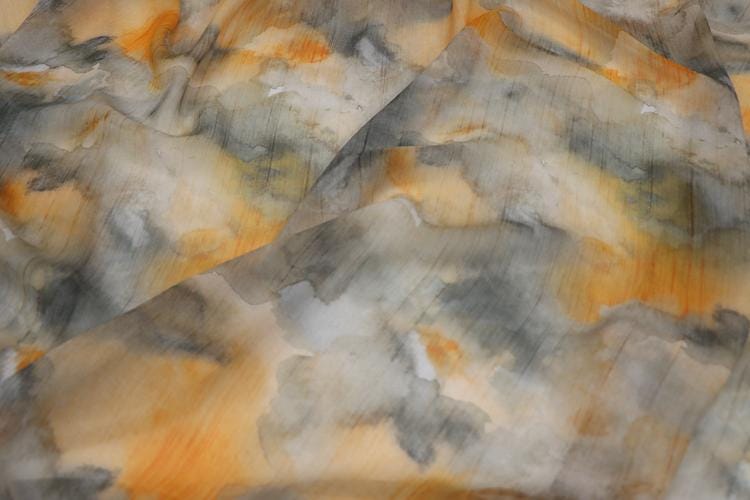 JFHHML - 10 Momme Floral Print Silk Georgette Fabric - 140cm wide by the Yard