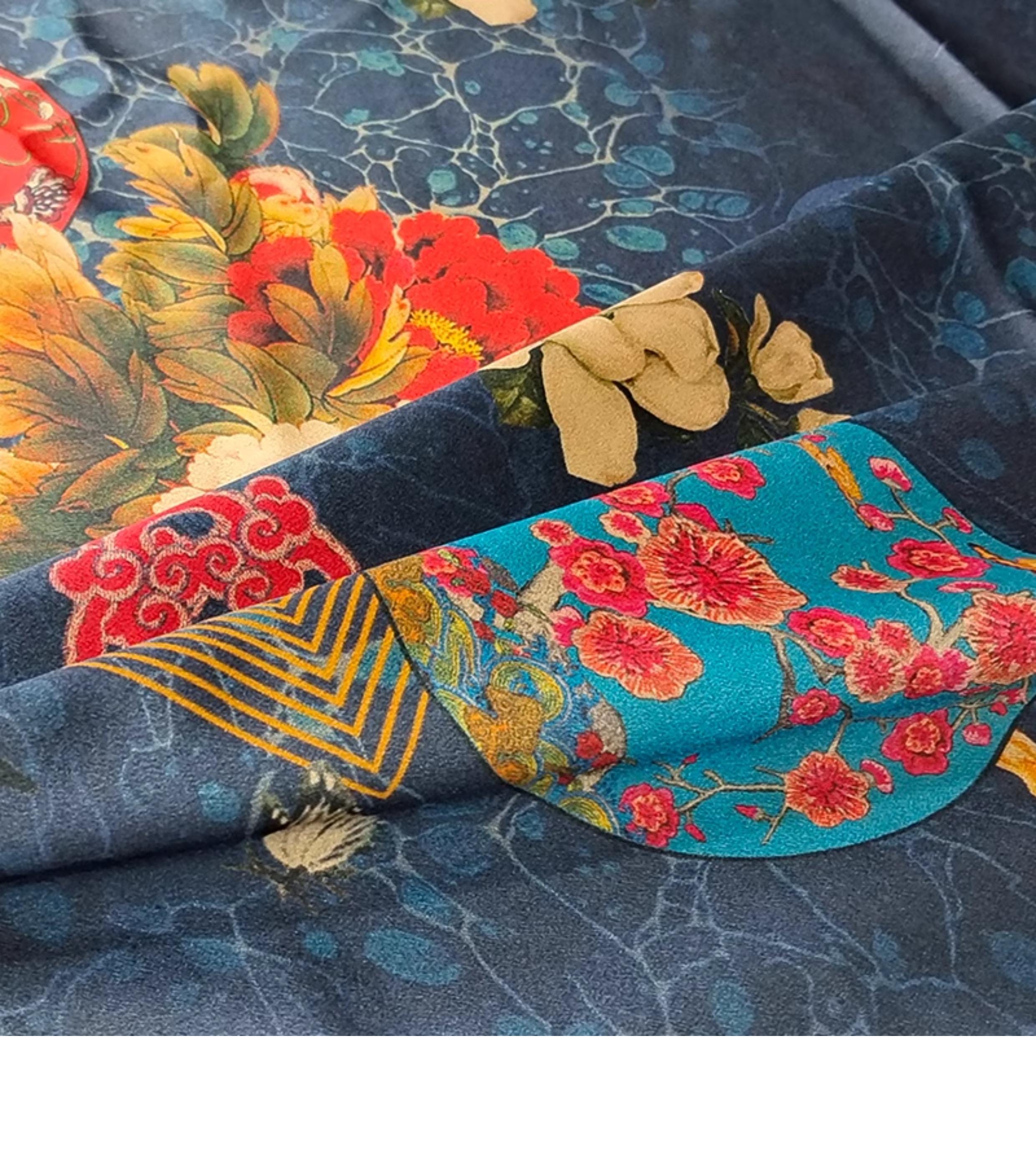 GUYJXT - Handmade 40 Momme Mud Silk Satin Fabric - 112cm By the Yard