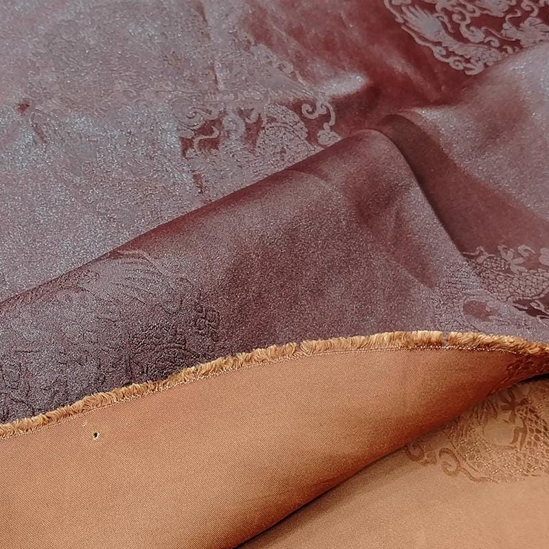 GYSLXZ - Handmade 40 Momme HongYunsha Silk Satin Fabric - 140cm By the Yard