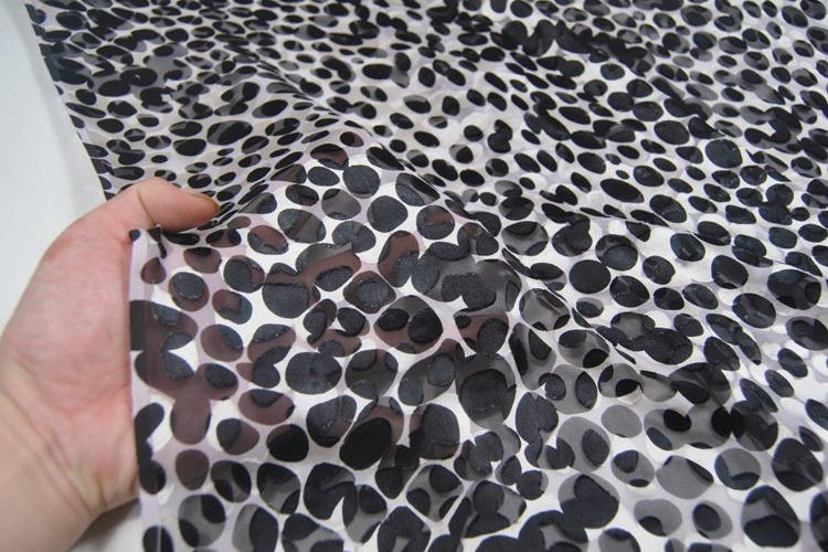 JFHDBWBX - Silk Devore Satin Fabric,  19 Momme Burnout Leopard , 138 cm Wide by the Yard