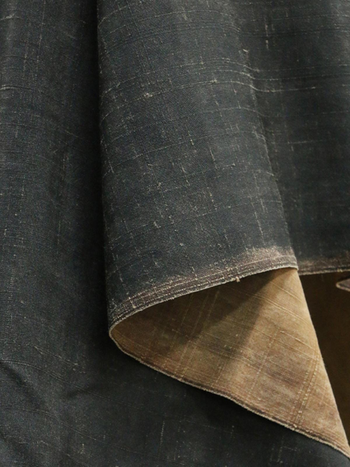 WASHEI - 45 Momme Handmade Old Style Gambiered Ganton Tussah Silk Fabric - 108cm wide by the Yard