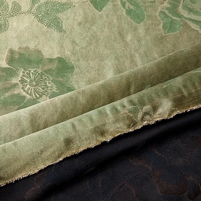 GYNVRH - Handmade 40 Momme Plant Dyeing Mud Silk Satin Fabric  - 112cm By the Yard