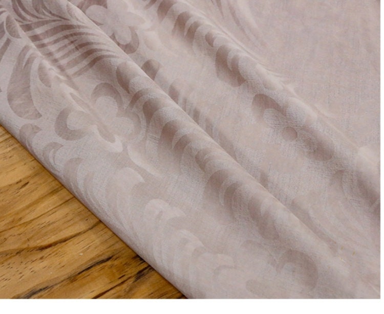 ANWTH- Jacquard Handmade Gambiered Ganton Tussah Silk Fabric - 130cm wide By the Yard
