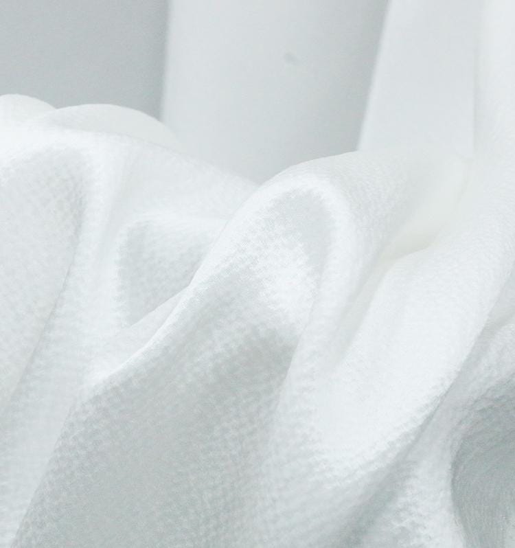 ZENZU - 16 Momme High-end Pearl Satin Jacquard Bubble Crepe Full Silk Fabric - 135cm wide by the Yard