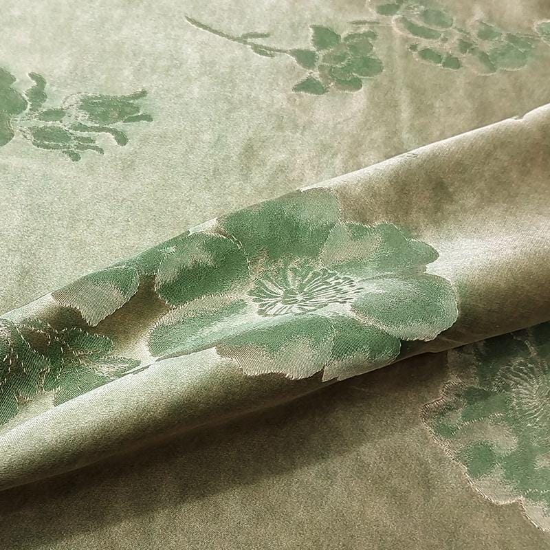 GYNVRH - Handmade 40 Momme Plant Dyeing Mud Silk Satin Fabric  - 112cm By the Yard