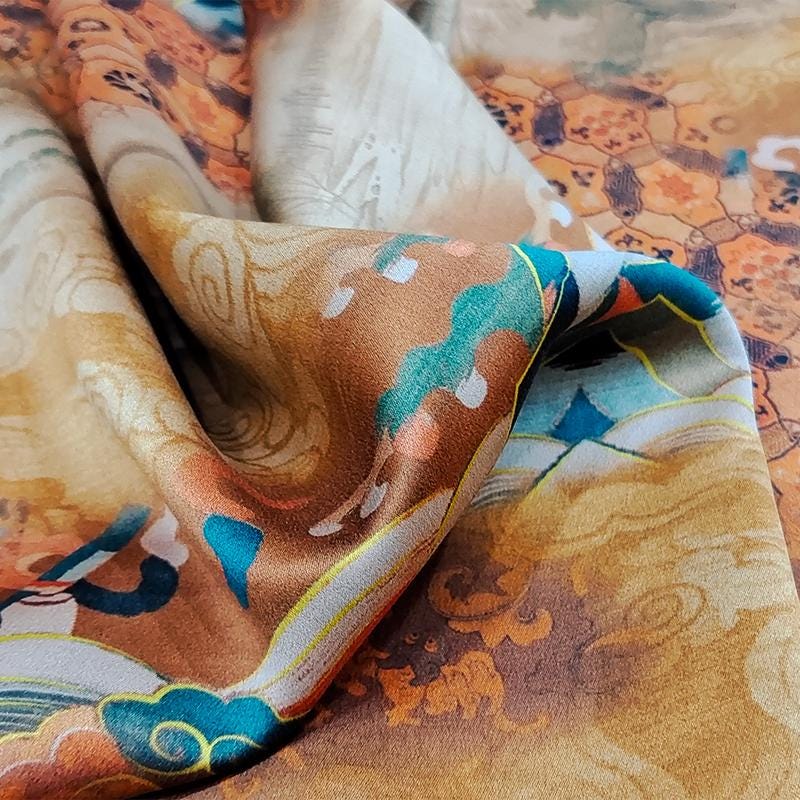 GYHJSS - Handmade 40 Momme Mud Silk Satin Fabric - 112cm By the Yard