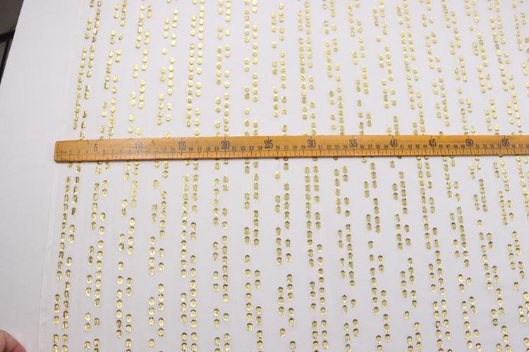 JFHBSJ - 10 Momme Golden Thread Weave Silk Georgette Fabric - 114cm wide by the Yard