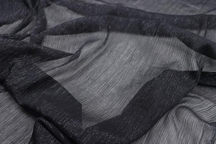 JFHYSY  - 8 Momme Golden Thread Weave Silk Georgette Fabric - 120cm wide by the Yard