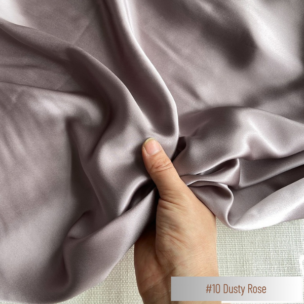 Color 10 - Dusty Rose - 19 Momme 100% Mulberry Silk Satin