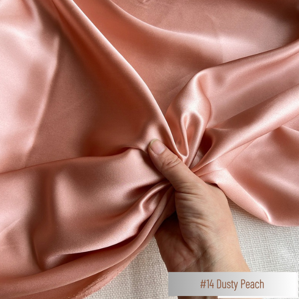 Color 14 - Dusty Peach - 19 Momme 100% Mulberry Silk Satin