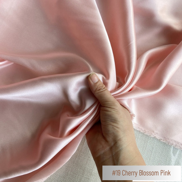 Color 19 - Cherry Blossom Pink - 19 Momme 100% Mulberry Silk Satin