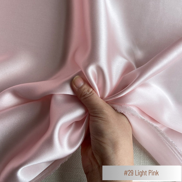 Color 29 - Light Pink - 19 Momme 100% Mulberry Silk Satin