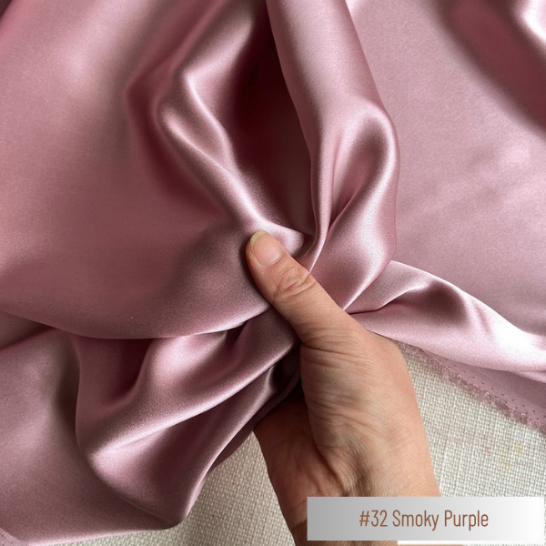Color 32 - Smoky Purple - 19 Momme 100% Mulberry Silk Satin