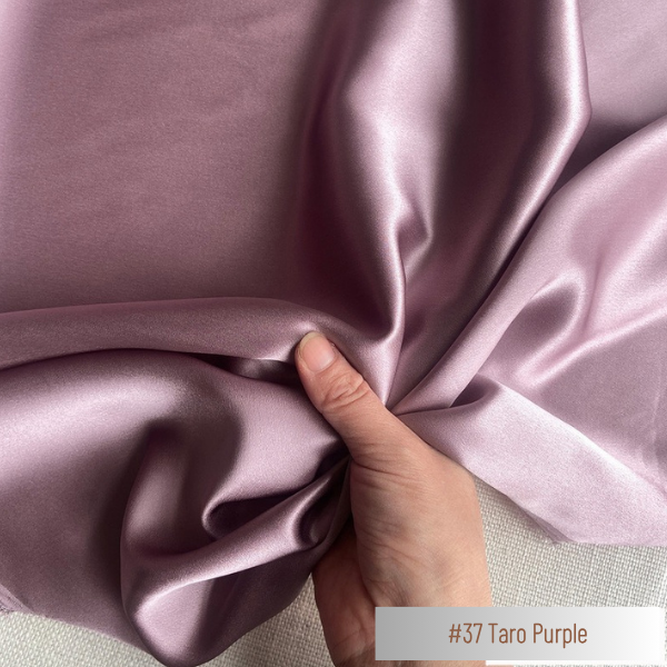 Color 37 - Taro Purple - 19 Momme 100% Mulberry Silk Satin