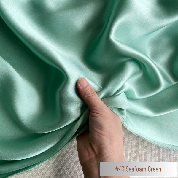 Color 43 - Seafoam Green - 19 Momme 100% Mulberry Silk Satin